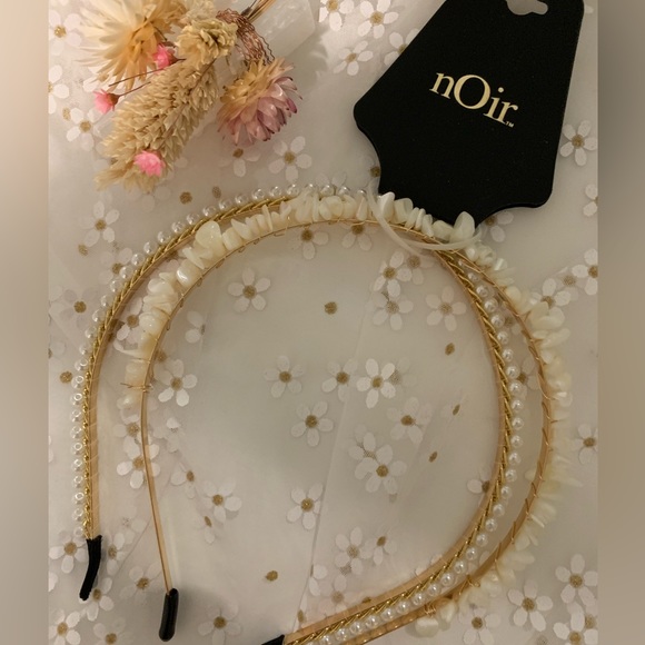 New Dainty Beachy Crystal Chip Shell & Pearl Headband Set🐚🐚 - Picture 6 of 10